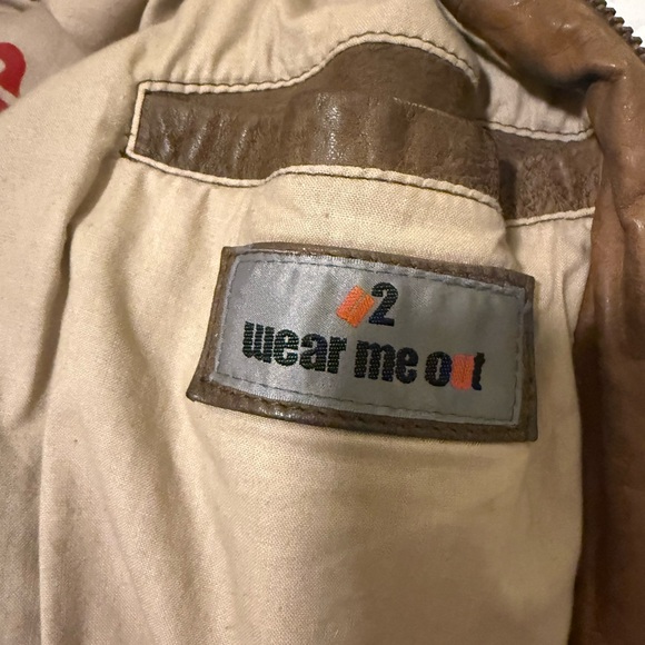 Vintage Wear Me Out Leather Bomber Jacket U.S. Air Force WWII Style Sz Medium - Picture 8 of 8